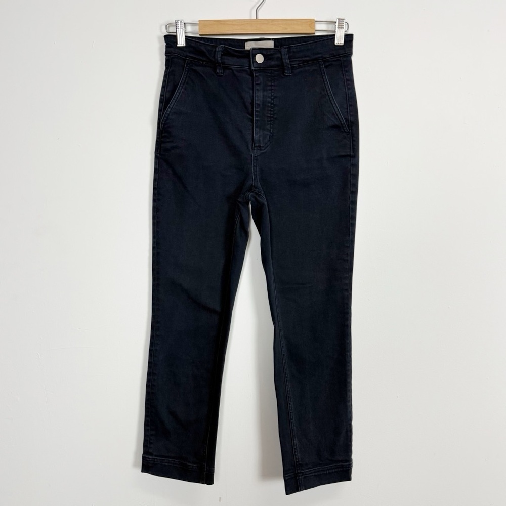 Everlane Cropped Slim Regular Pants Womens 4 Blue Chino Cotton Blend - Picture 1 of 10